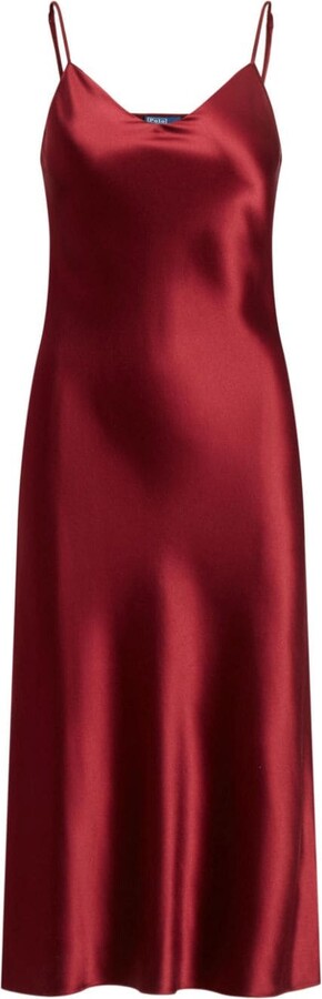 Polo Ralph Lauren Silk Midi Dress - ShopStyle