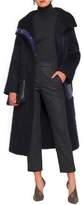 Thumbnail for your product : Agnona Leather-trimmed Mohair-blend Coat