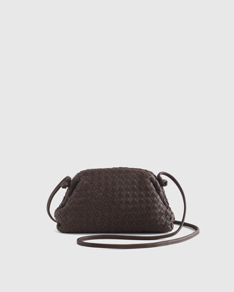 Tortoiseshell Medium Zip Pouch | Leather Clutch Bag at KMM & Co.