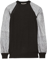 Thumbnail for your product : Jason Wu Lace-paneled cashmere and silk-blend sweater