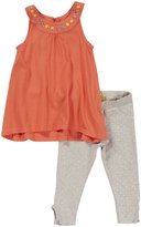 Thumbnail for your product : Nicole Miller Drapey Jersey Tunic/Legging - Living Coral-12 Months