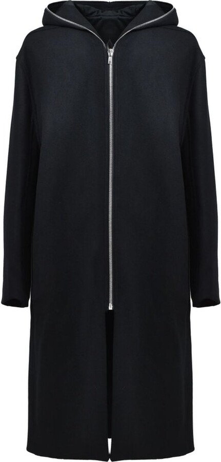 Rick Owens Long Sleeve Zip-Up Coat