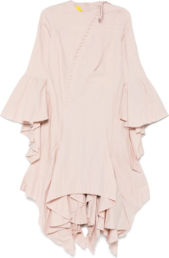 Marques Almeida Ruffled Asymmetric Dress
