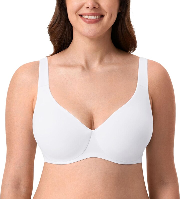  HACI Womens Minimizer Bra Full Coverage Non Padded Wirefree  Plus Size For Large Bust Support Seamless