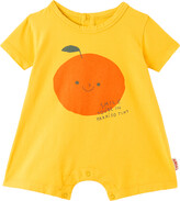 Thumbnail for your product : TINYCOTTONS Baby Yellow Tangerine Romper