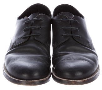 Jil Sander Leather Round-Toe Oxfords