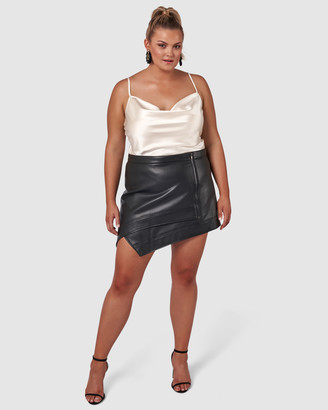 Pink Dusk - Women's Black Leather skirts - Piece Of Me Skirt - Size One Size, 12 at The Iconic