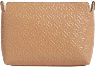 Burberry Leather Logo-Embossed Clutch Bag