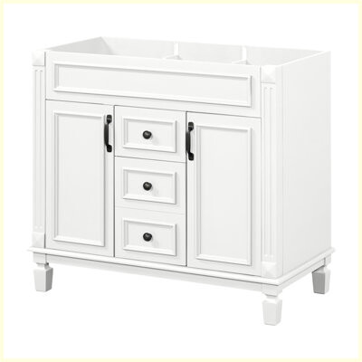 Canora Grey Modern Bathroom Storage Cabinet with 2 Soft Closing Doors and 2 Drawers