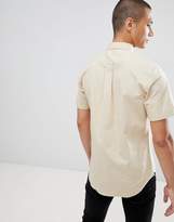 Thumbnail for your product : Farah Steen slim fit short sleeve textured shirt in sand