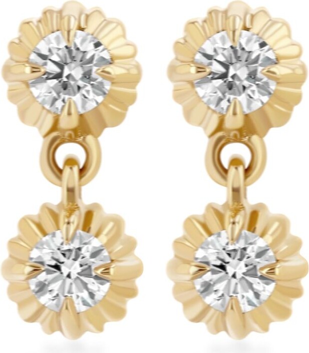 Lizzie Mandler Fine Jewelry 18K Yellow Gold Bubble Bar Hoop