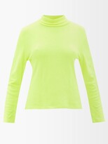 Thumbnail for your product : Batsheva Cotton-jersey Roll-neck Top - Green