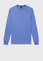 Thumbnail for your product : Paul Smith Men's Light Blue Zebra Logo Organic-Cotton Long-Sleeve T-Shirt