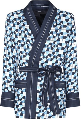 Dolce & Gabbana Majolica-print wrapped shirt
