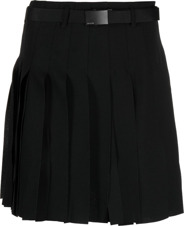 Eytys Black Kace Pleated Mini Skirt