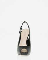 Thumbnail for your product : Le Château Faux Leather Peep Toe Slingback Sandal