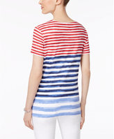 Thumbnail for your product : Karen Scott Petite Stars & Stripes Top, Created for Macy's