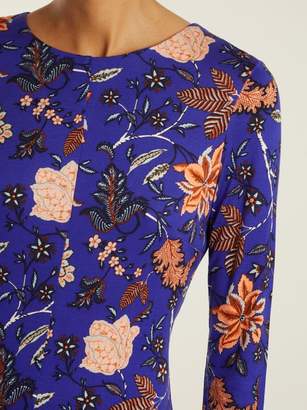 Diane von Furstenberg Canton-print Silk-jersey Maxi Dress - Womens - Blue Print
