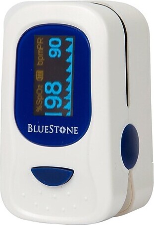Bluestone Fingertip Pulse Oximeter, White/Blue (80-5105)