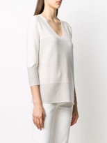Thumbnail for your product : D-Exterior Long-Sleeve Block Colour Knitted Top