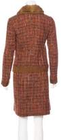 Thumbnail for your product : Dolce & Gabbana Sable-Trimmed Tweed Skirt Suit