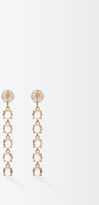 Suzanne Kalan Topaz & 14kt Gold Drop Earrings