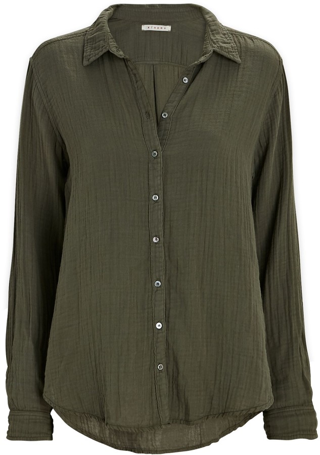 XiRENA Scout Cotton Gauze ButtonDown Shirt ShopStyle