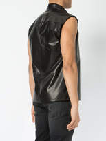 Thumbnail for your product : Saint Laurent sleeveless leather shirt