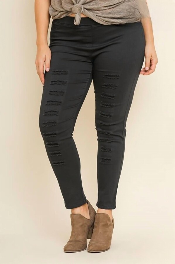 umgee Better Than Before Jeggings - Plus In Black