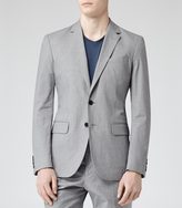 Thumbnail for your product : Reiss Miami B PATTERNED TWO BUTTON BLAZER LIGHT BLUE