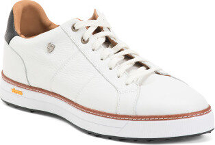 Leather Waterproof Pines Derby Golf Shoes for Men | Leather/Man-Made Sole