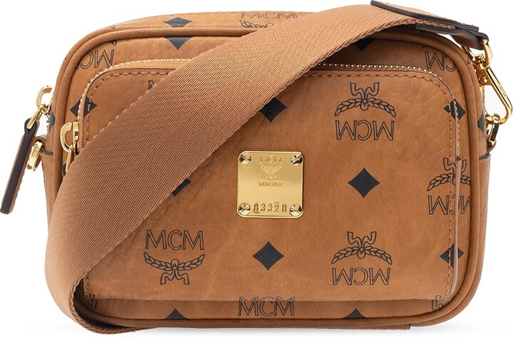 Mcm Visetos Original Crossbody Bag - Brown