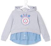 Thumbnail for your product : MSGM Kids layered effect logo hoodie