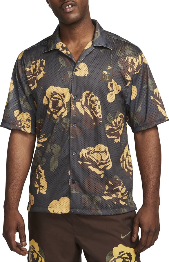Nike Rose City Mesh Button-Up Shirt - ShopStyle