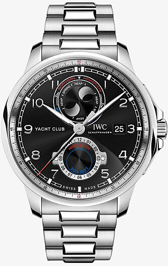 IWC Mens Portugieser Yacht Club Moon & Tide 44.6mm Stainless Steel Automatic Watch