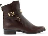Thumbnail for your product : MICHAEL Michael Kors Buckled Embellished Leather Ankle Boots