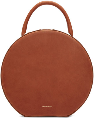 Mansur Gavriel Brown Leather Circle Bag