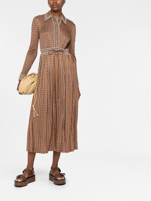 Tory Burch Basketweave-print shirtdress - ShopStyle Day Dresses