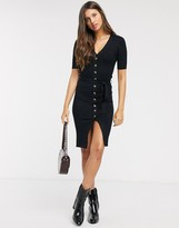 Thumbnail for your product : Brave Soul dallas midi jumper dress with button through