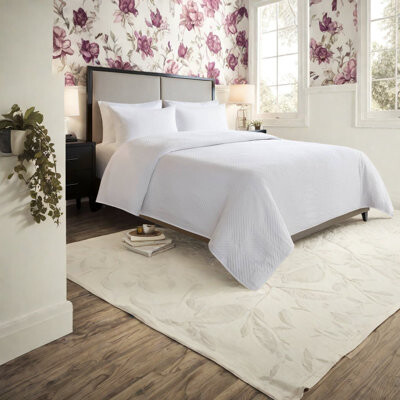 Rongeng Durable King Bedding Sets 100% Polyester Coverlet With Subtle Patterns Ideal For Modern Homes