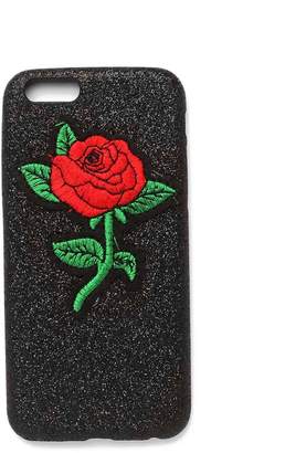 Nasty Gal Roses Bloom For You Glitter iPhone 6/7/6+/7+ Case