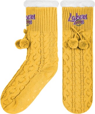 lakers fuzzy socks