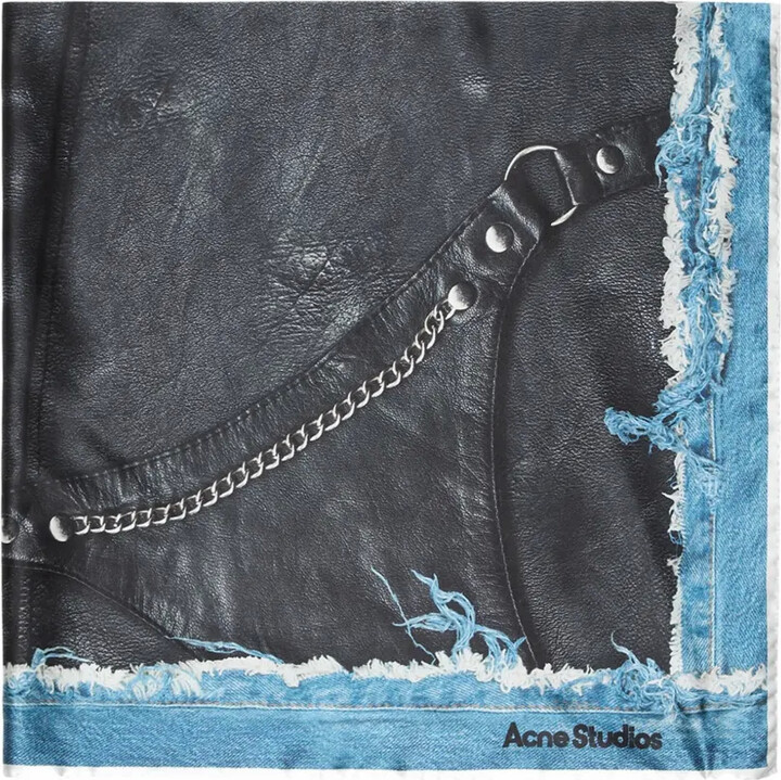 Acne Studios Distressed Print Scarf