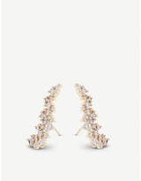 Thumbnail for your product : Kendra Scott Petunia 14ct gold-plated and cubic zirconia climber earrings