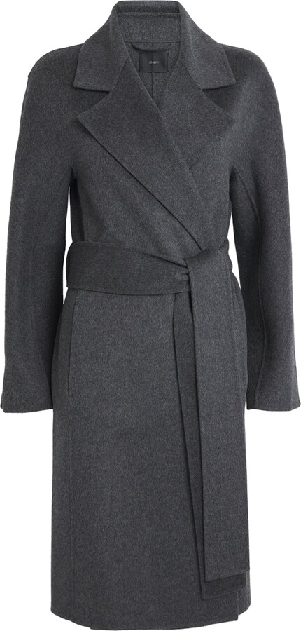 Joseph Celida Hooded Wool-blend Flannel Down Coat Navy ShopStyle