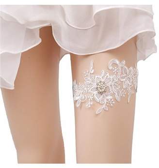 Bhwin Rhinestones Lace Bridal Garter Belt Set Vintage Beaded Wedding Garter