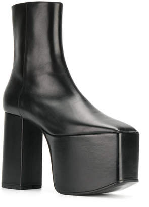 Balenciaga Black Leather Platform 130 boots