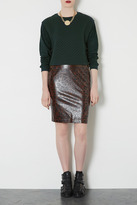 Thumbnail for your product : Topshop Snake Textured Crop Sweat
