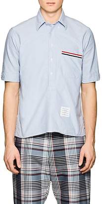 Thom Browne Men's Cotton Oxford Short-Sleeve Popover Shirt