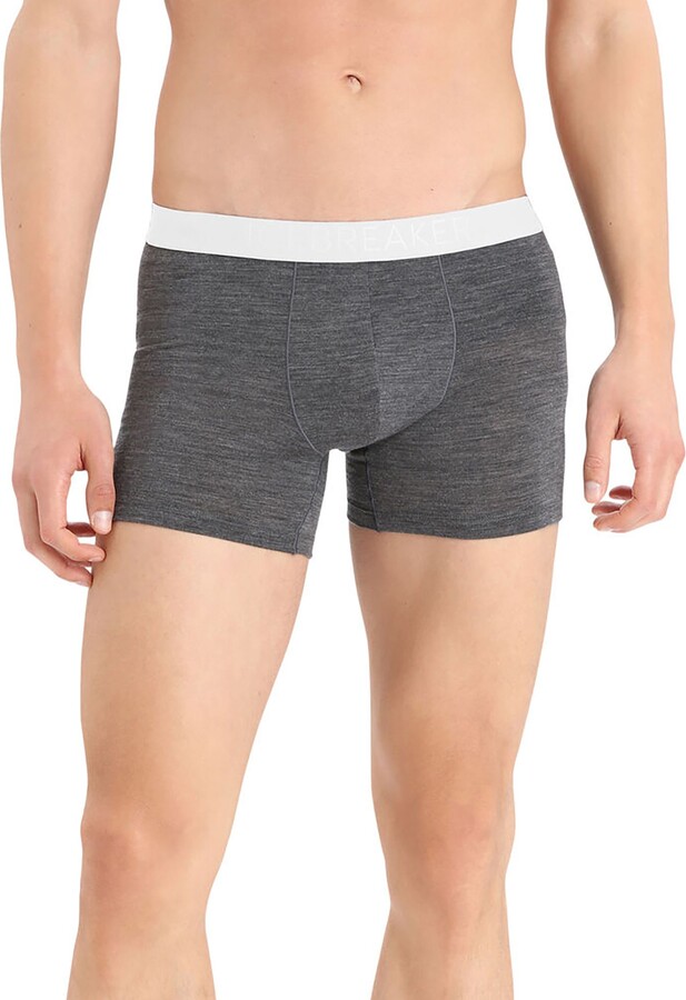 Icebreaker Men's Cool-Lite Merino Anatomica Boxers, XXL, Monsoon Heather